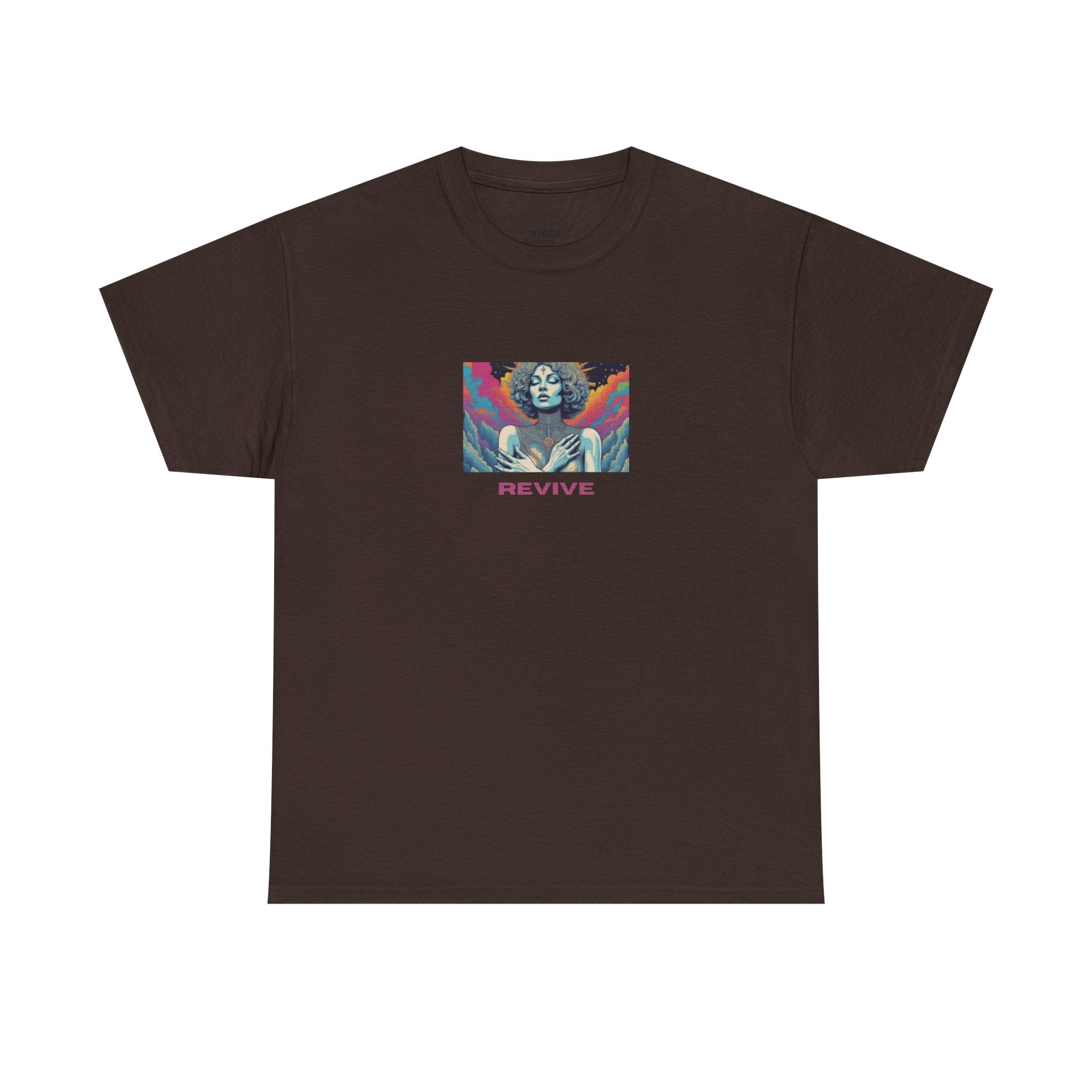 Revive Graphic Tee — Retro Colorwave Portrait