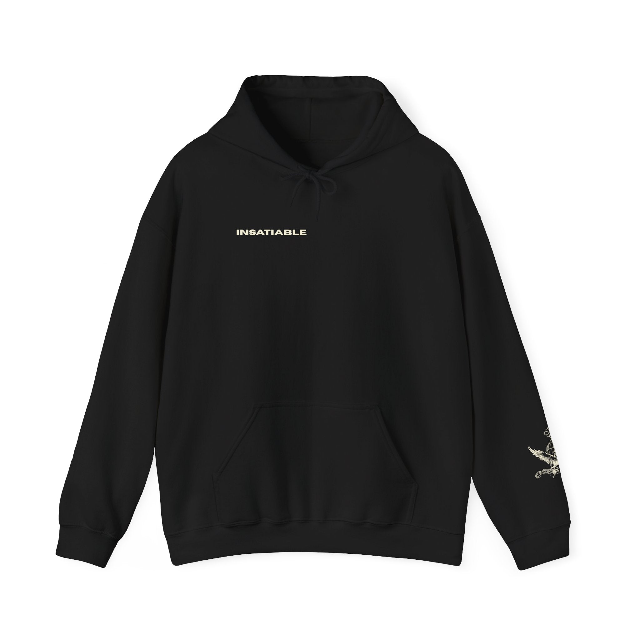 INSATIABLE Hoodie |  black hooded sweatshirt * Keep it simple collection