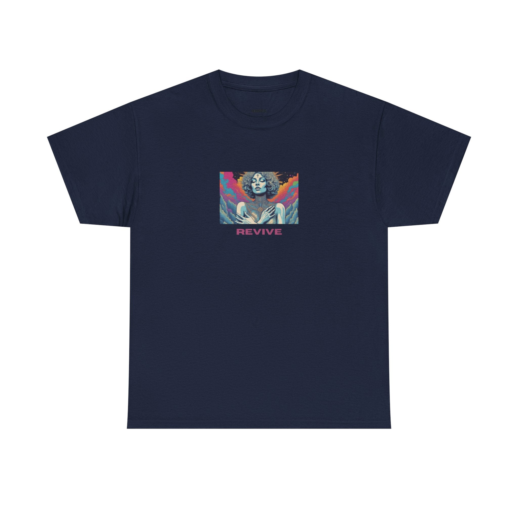 Revive Graphic Tee — Retro Colorwave Portrait