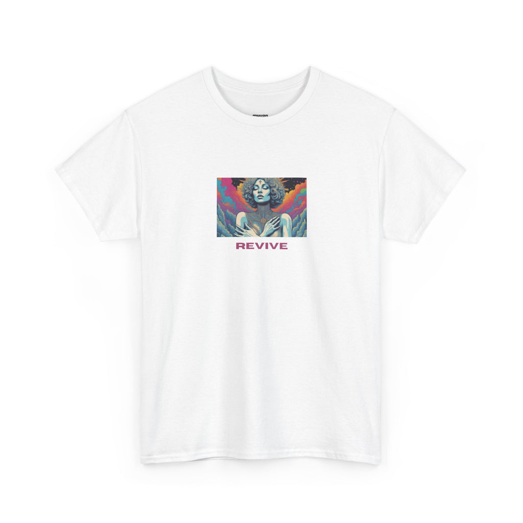 Revive Graphic Tee — Retro Colorwave Portrait