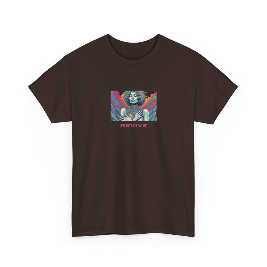 Revive Graphic Tee — Retro Colorwave Portrait