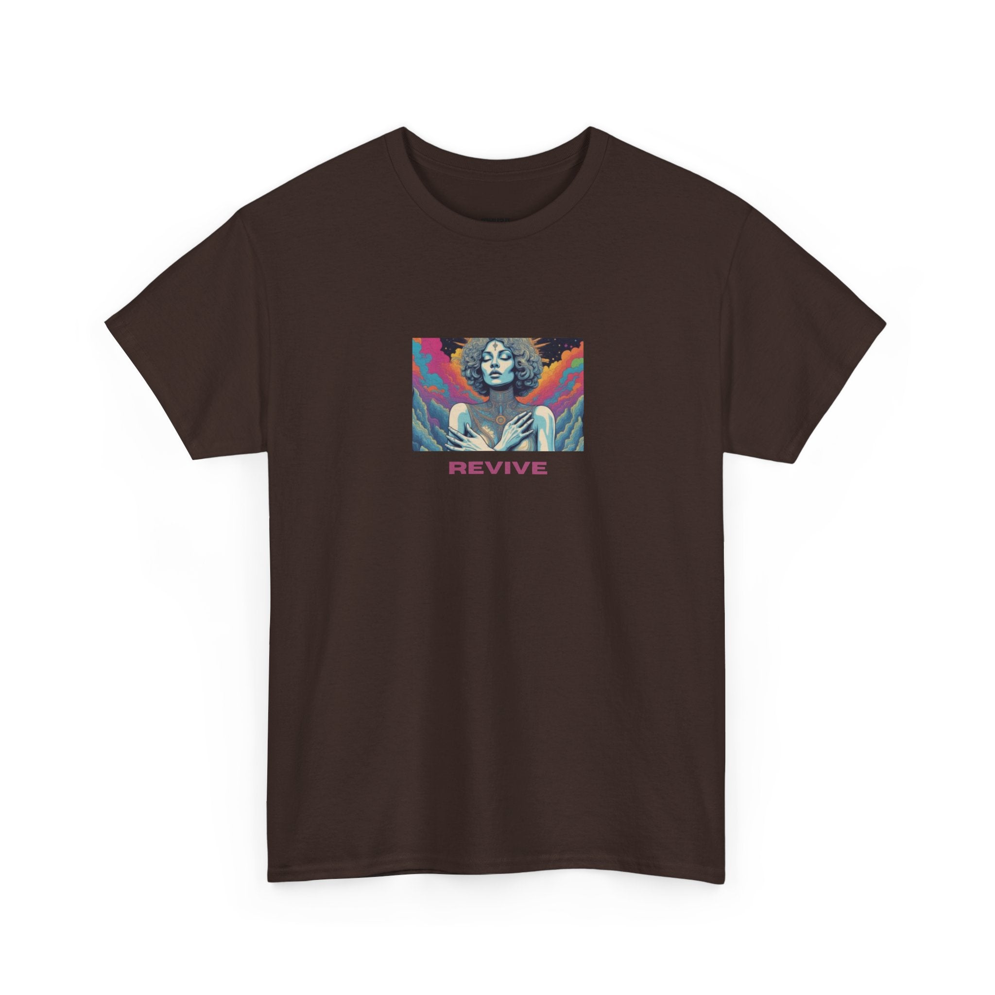 Revive Graphic Tee — Retro Colorwave Portrait