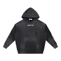 Drained of soul Washed Frayed Fleece Hoodie