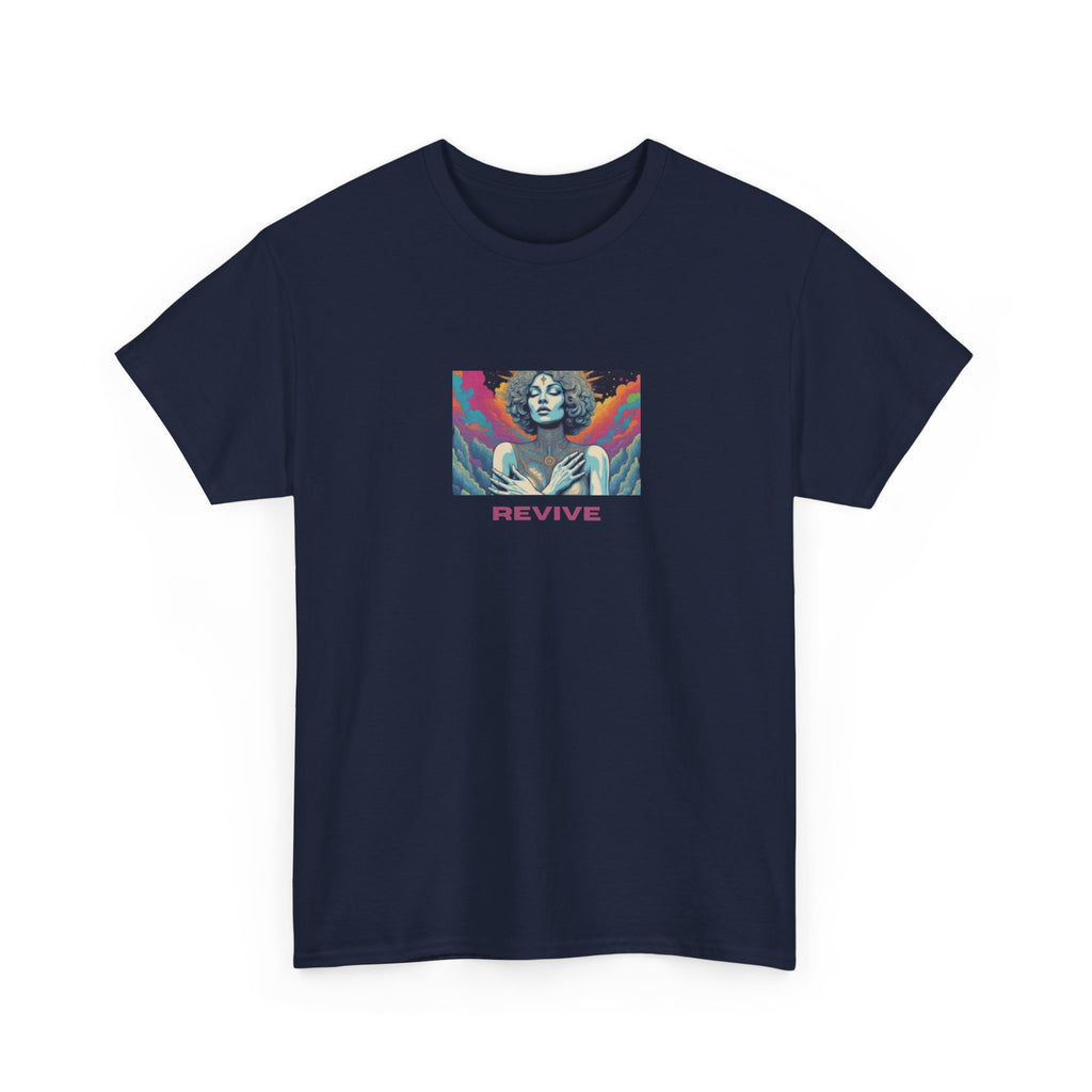 Revive Graphic Tee — Retro Colorwave Portrait