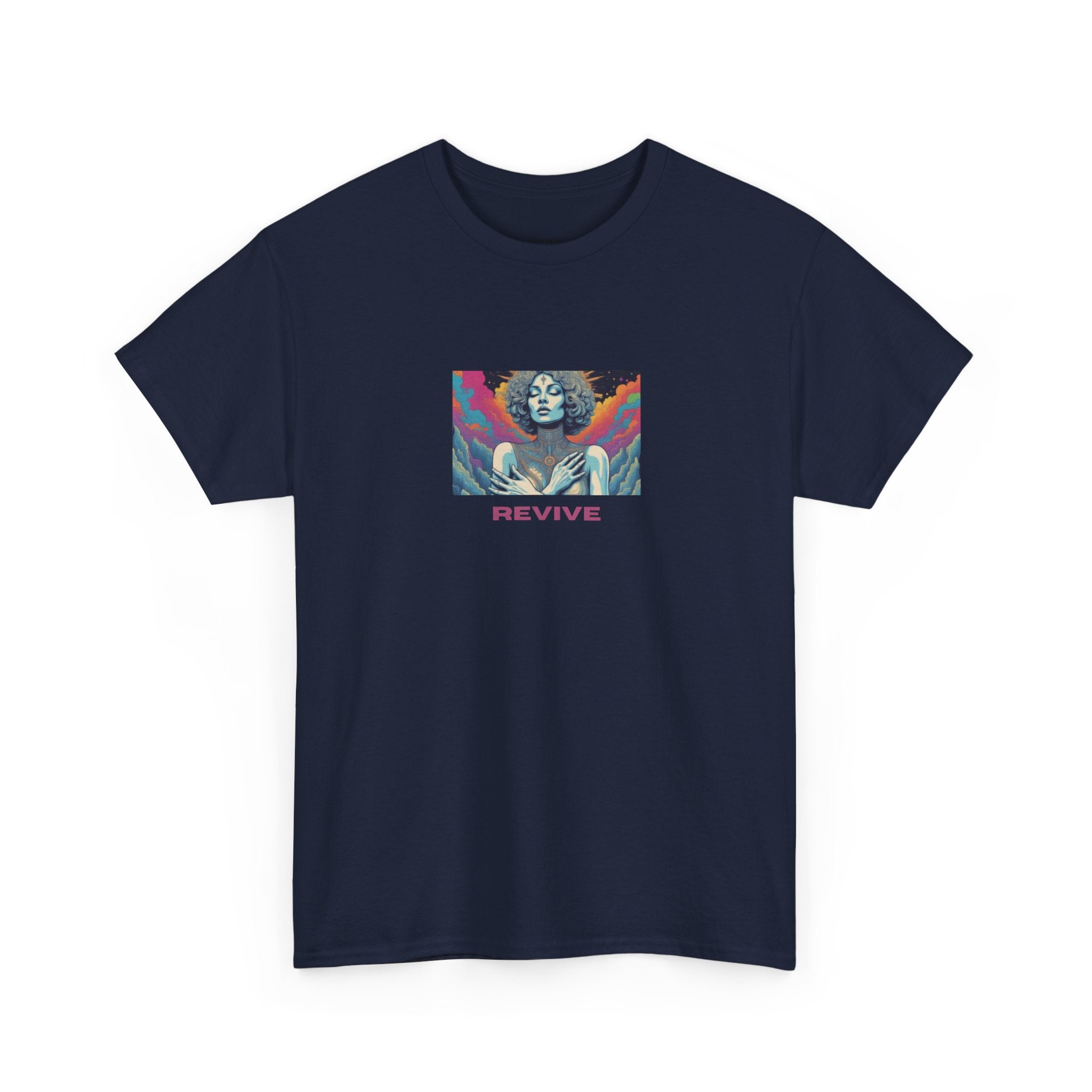 Revive Graphic Tee — Retro Colorwave Portrait