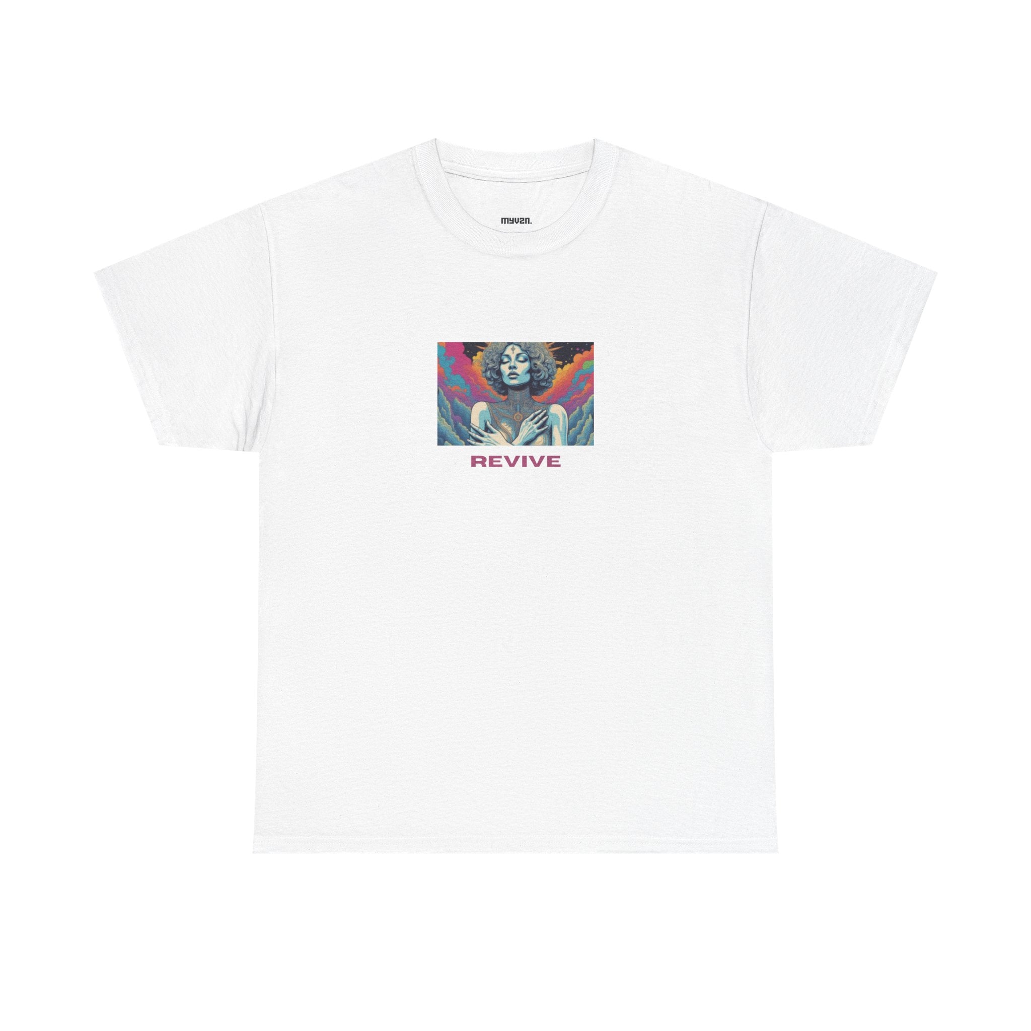 Revive Graphic Tee — Retro Colorwave Portrait