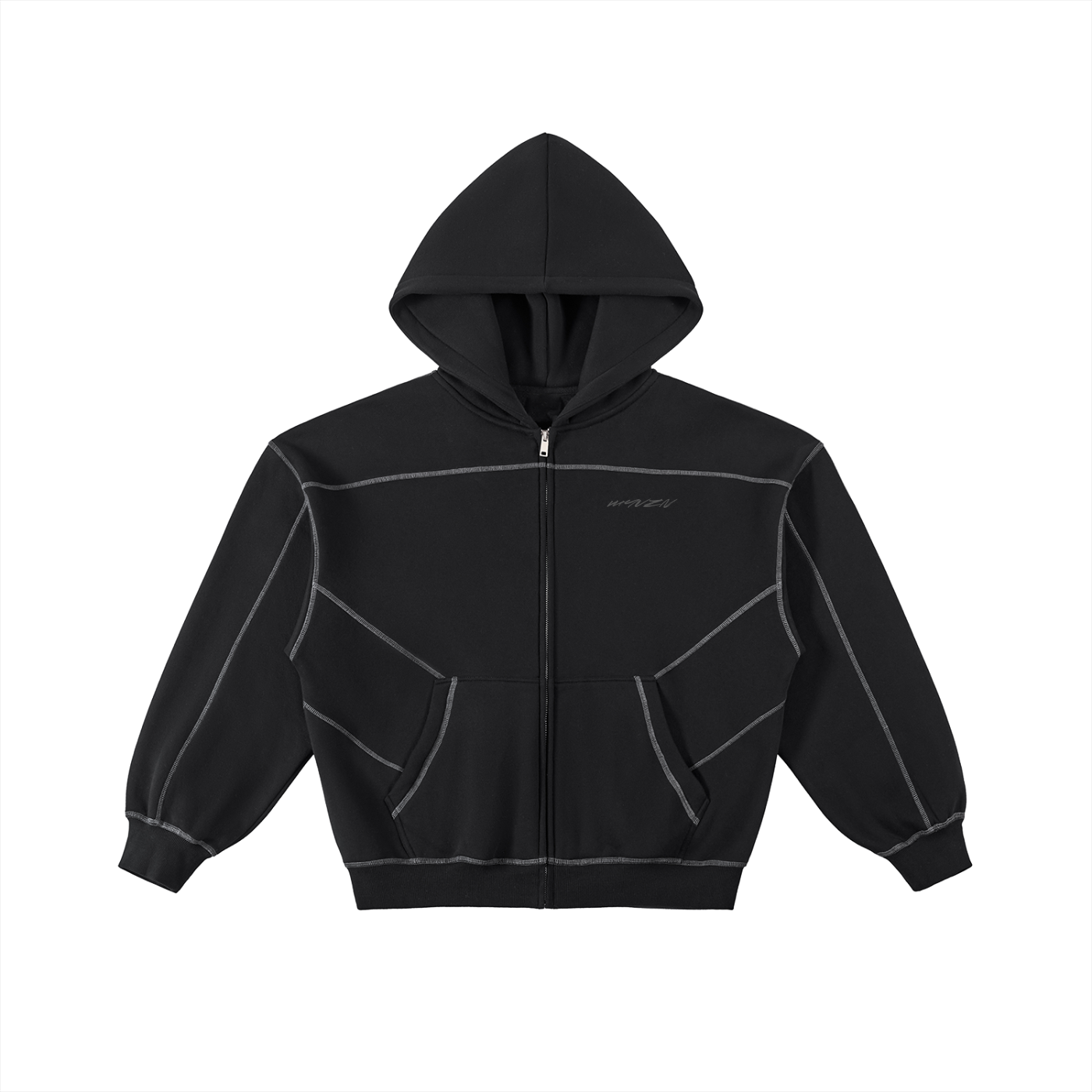 NIGHT Boxy Fleece Zip Hoodie