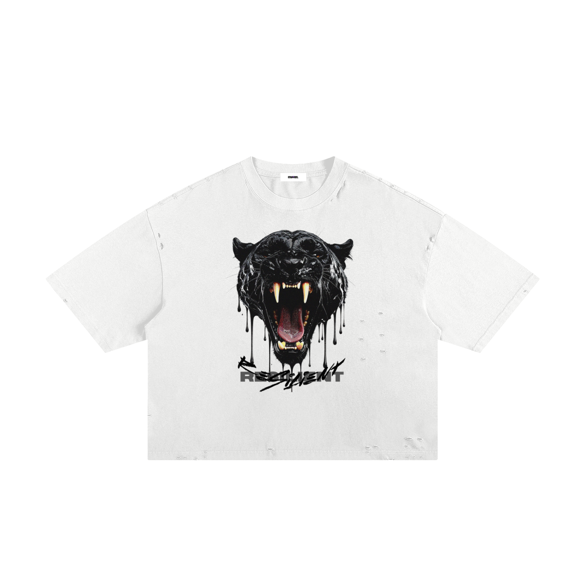 Tee,Streetwear,Frayed,Panther