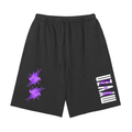 MYVZN Snow Washed Raw Hem Shorts