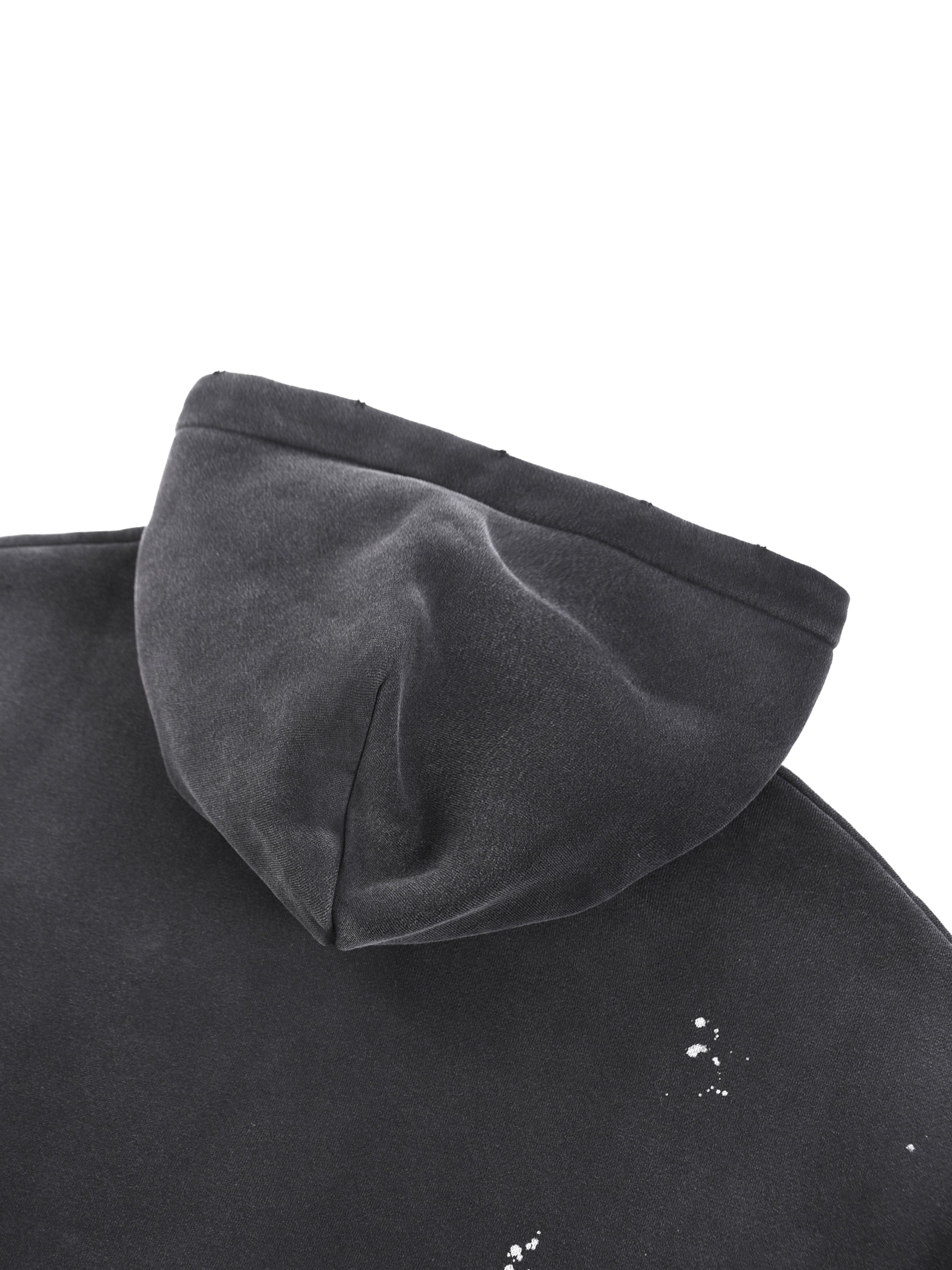 Drained of soul Washed Frayed Fleece Hoodie